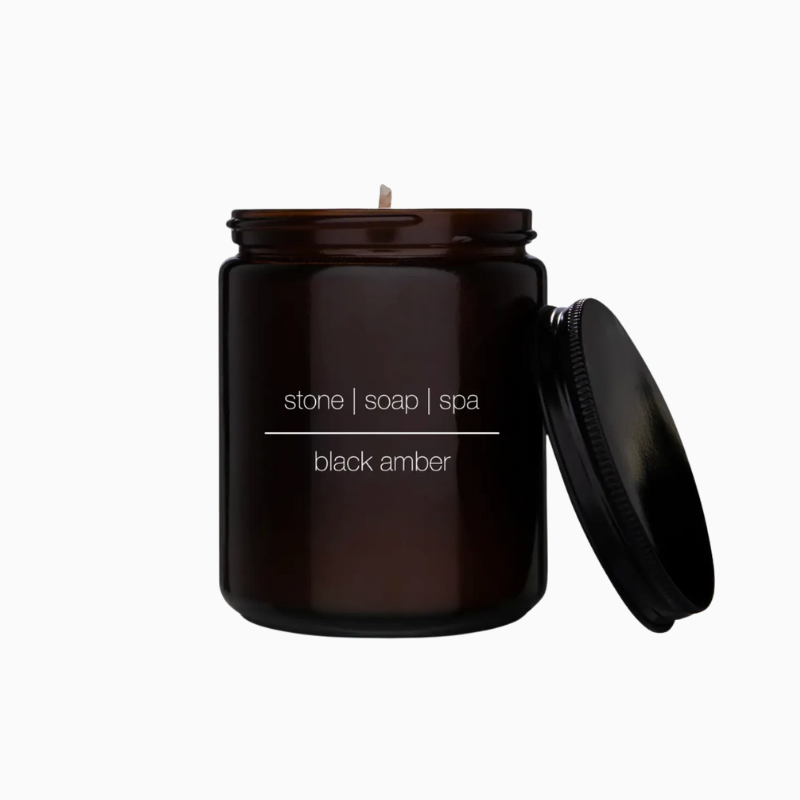 Stone Soap Spa - Doftljus Black Amber
