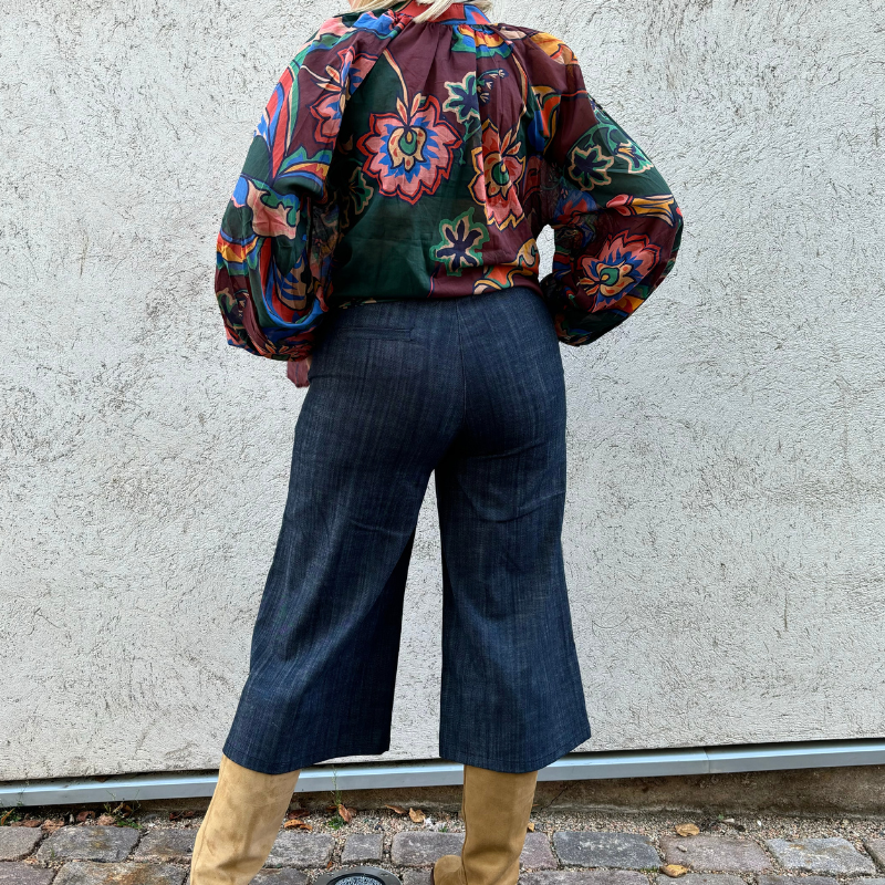 Black Colour - Box Culotte Pant