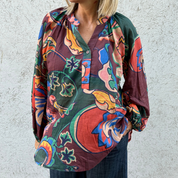 Black Colour - Dee Blouse Plum