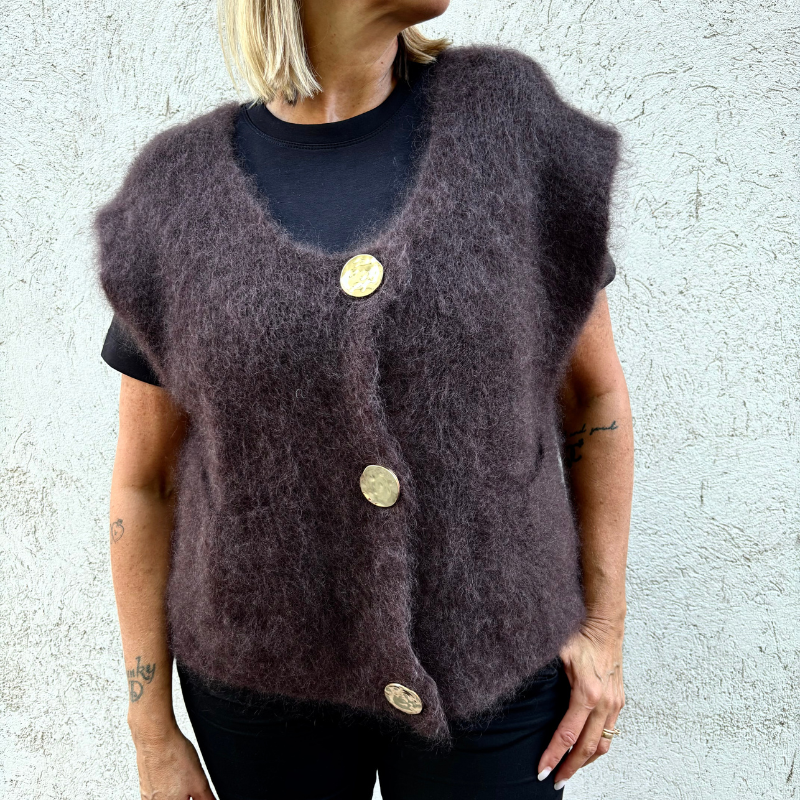 Black Colour - Bjoerk Knit Vest