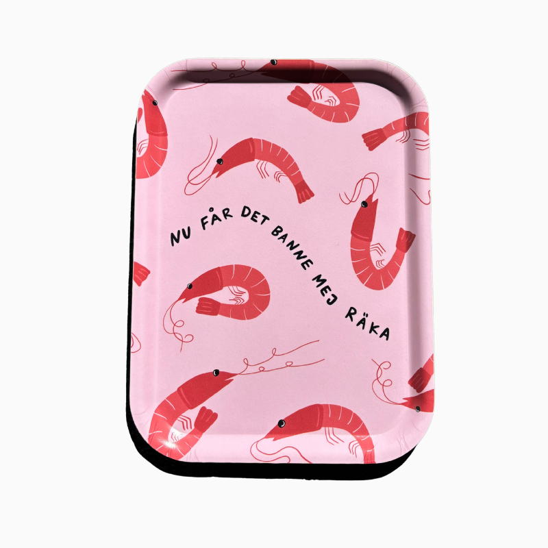 Bricka - Rektangulär Räka Ljusrosa