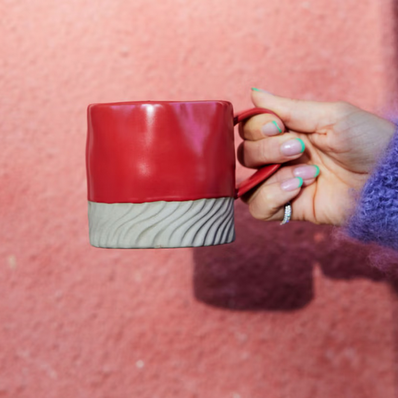 BYON -   ''Swirl '' Röd Mugg