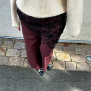 Black Colour - Davi Casual Box Pant Plum