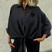 MinouMinou - Skjorta Fragile Heart – Svart OneSize