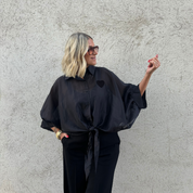 MinouMinou - Skjorta Fragile Heart – Svart OneSize