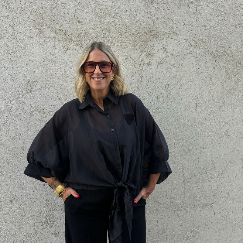 MinouMinou - Skjorta Fragile Heart – Svart OneSize