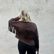 MinouMinou - Tröja Backyard Fringe – Brun OneSize