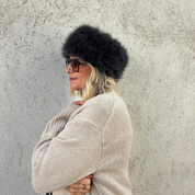 Black Colour - Lida Soft Hairband Grå/Svart