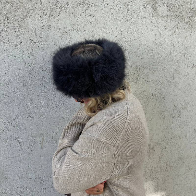 Black Colour - Lida Soft Hairband Grå/Svart