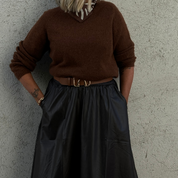 Black Colour - Juliet Vegan Skirt