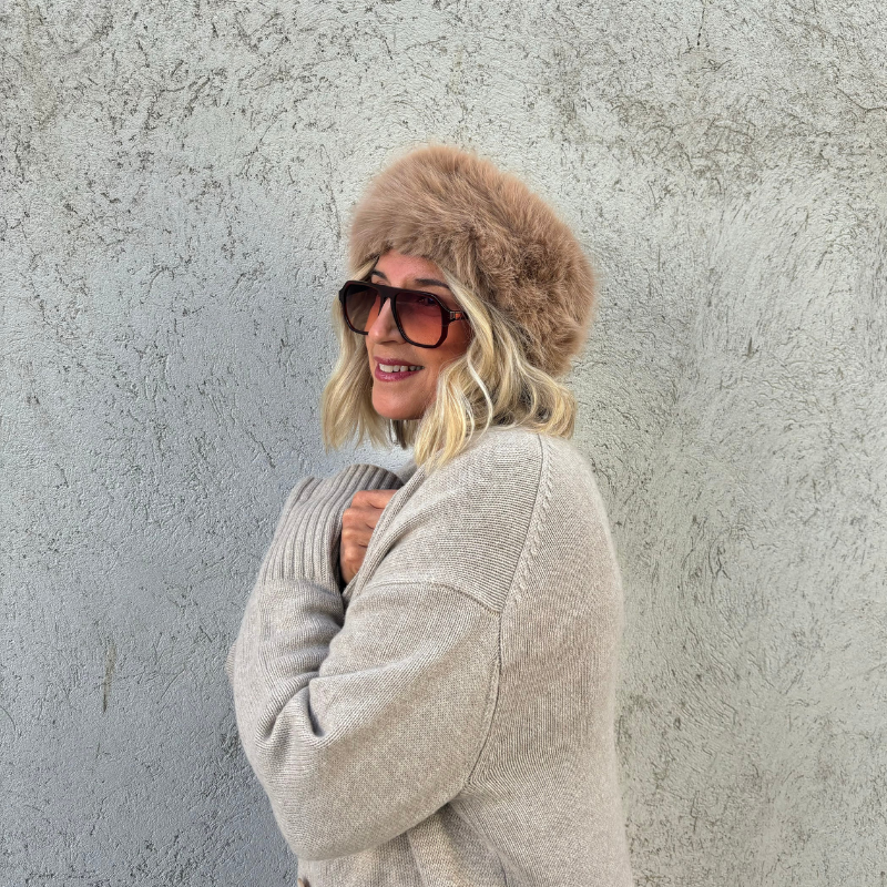 Black Colour - Lida Soft Hairband Natural