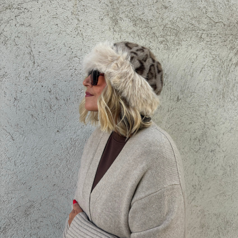 Black Colour - Miriam Soft Hat Leopard