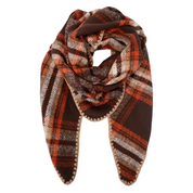 Black Colour - Leoni Cheqered Scarf Mocca