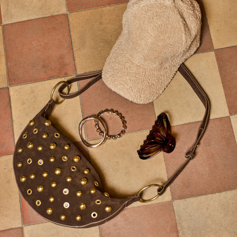 Black Colour - Crossover Bag Mocca