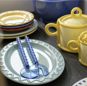 &Klevering - Salladsbestick - Blå