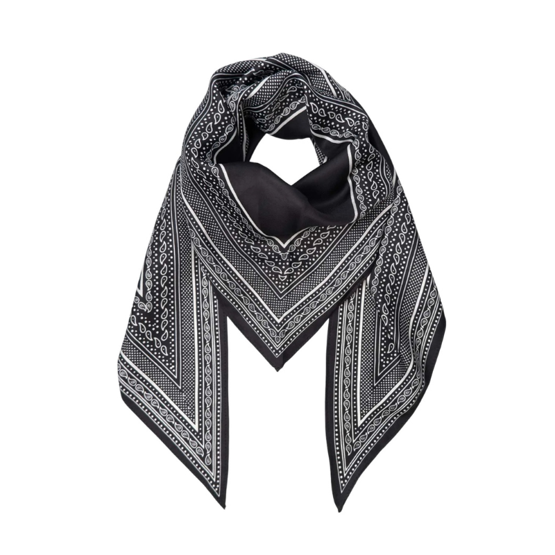 Black Colour - Satin Scarf Black