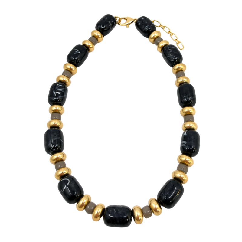 Pipols Bazaar - Serena Bead Necklace Black