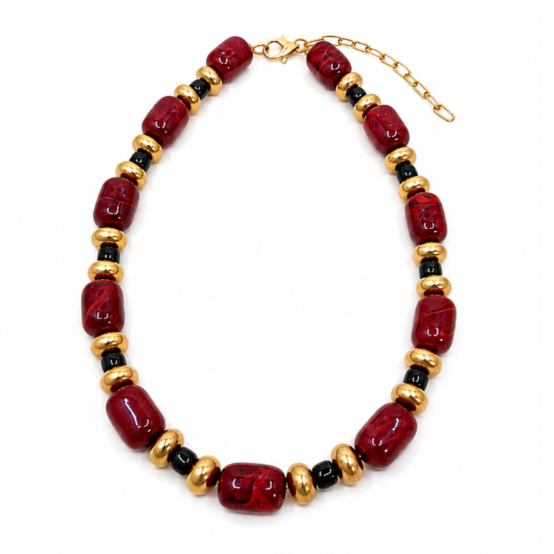 Pipols Bazaar - Serena Bead Necklace Red