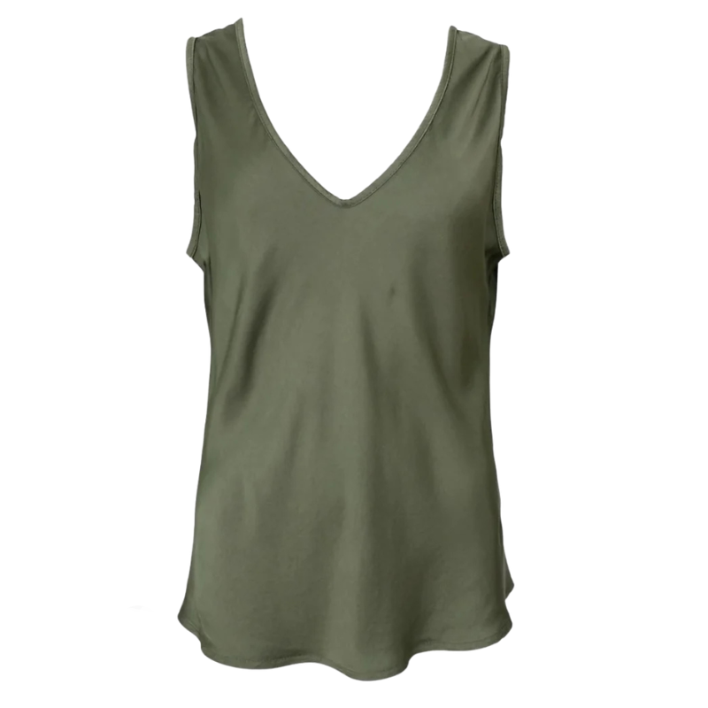 BlackColour - Mabel Double V-Neck Army