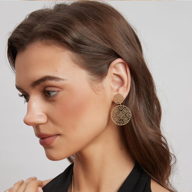 By Jolima - Double Spinn Earring Gold