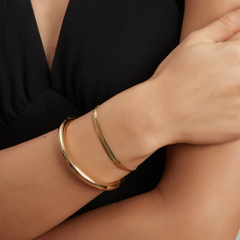 By Jolima - Angeline layer bracelet, gold