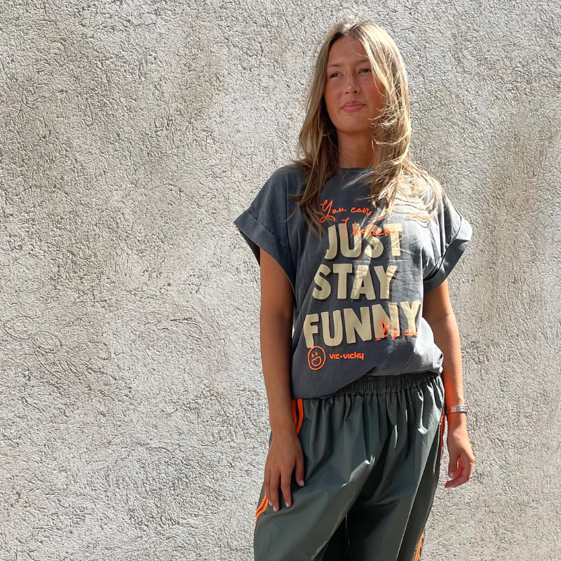 Not Sisters - Funny Tee Gray/Orange