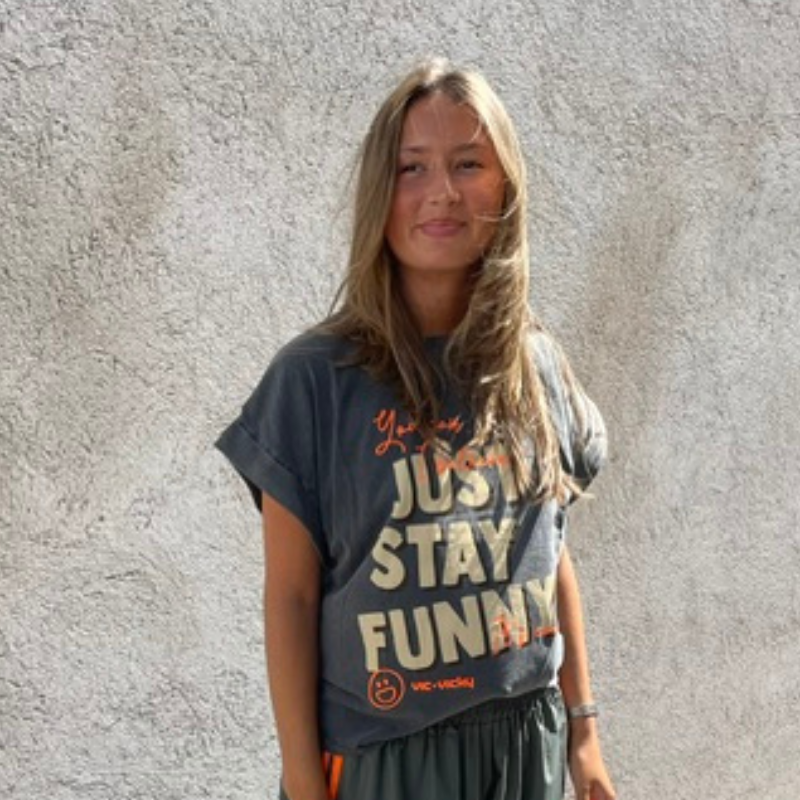 Not Sisters - Funny Tee Gray/Orange