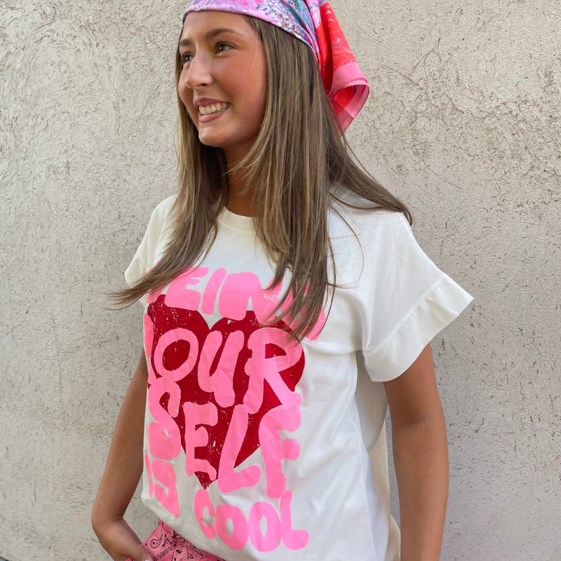 Not Sisters - Being Yourself T-Shirt White/Coral