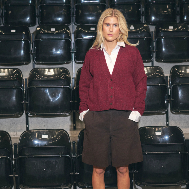 Humble - Palme Cardigan Wine Red