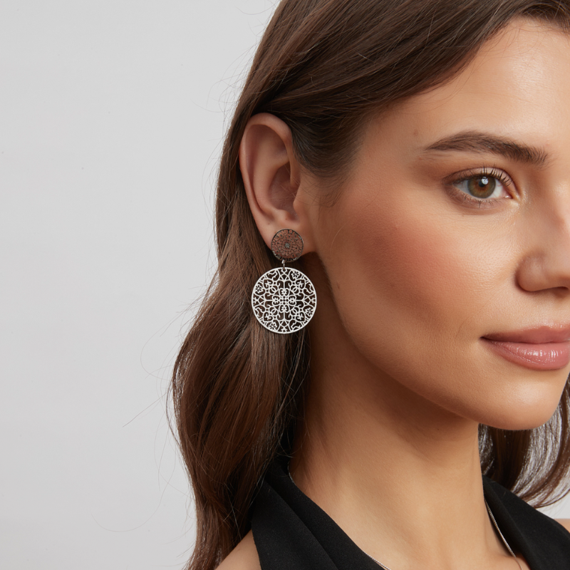 By Jolima - Double Spinn Earring Silver