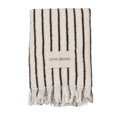 Lene Bjerre - Ayane Handduk White/Darkbrown 100x50cm