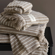 Lene Bjerre - Ayane Handduk Linen/White 100x50cm