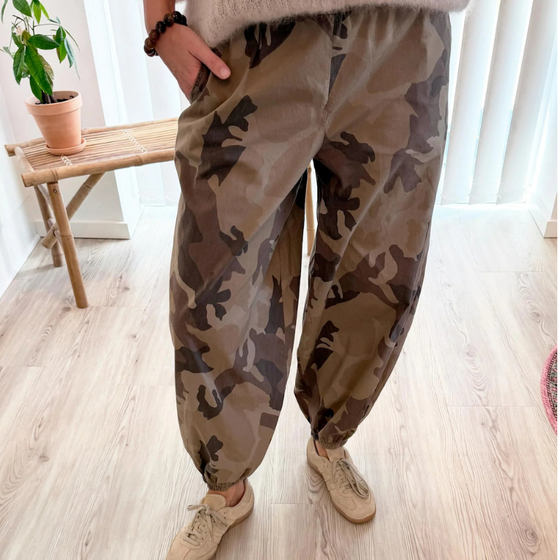 BlackColour - Ally Ballon Pant Brown Camoflage