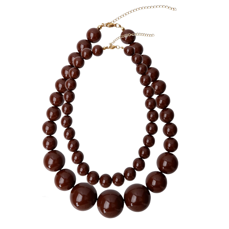 Black Colour - Holly Dubbelhalsband Brunt