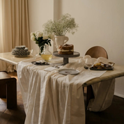 Olsson & Jensen Elenora – Cremefärgad bordsduk, 150 × 300 cm