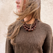 Black Colour - Holly Dubbelhalsband Brunt