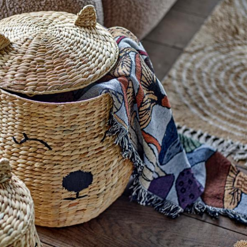 Bloomingville Sonam – Pläd med svampmotiv och fransar