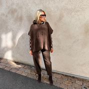 Cabana Living Soul – Stickad huvtröja Chocolate