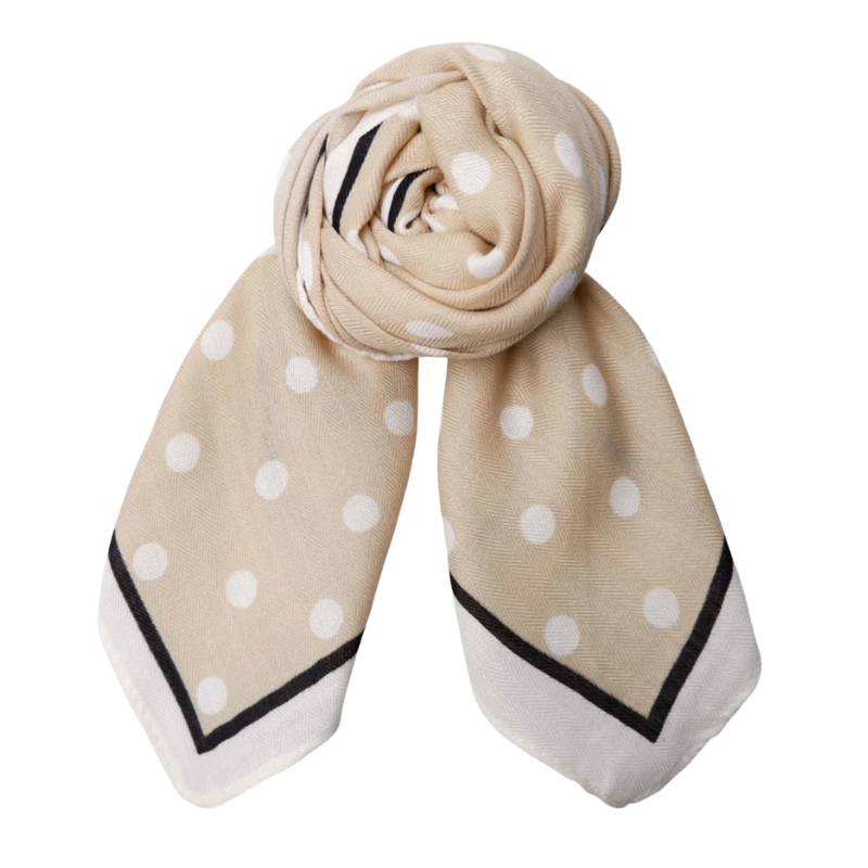 Blackcolour-Anneli Mini Scarf, beige