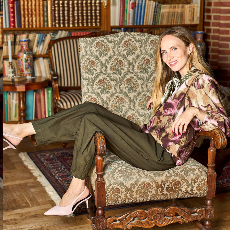 Black Colour - Beverly Barrel Pant Army