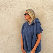 Cabana Living Soul – Stickad huvtröja Blue Jeans