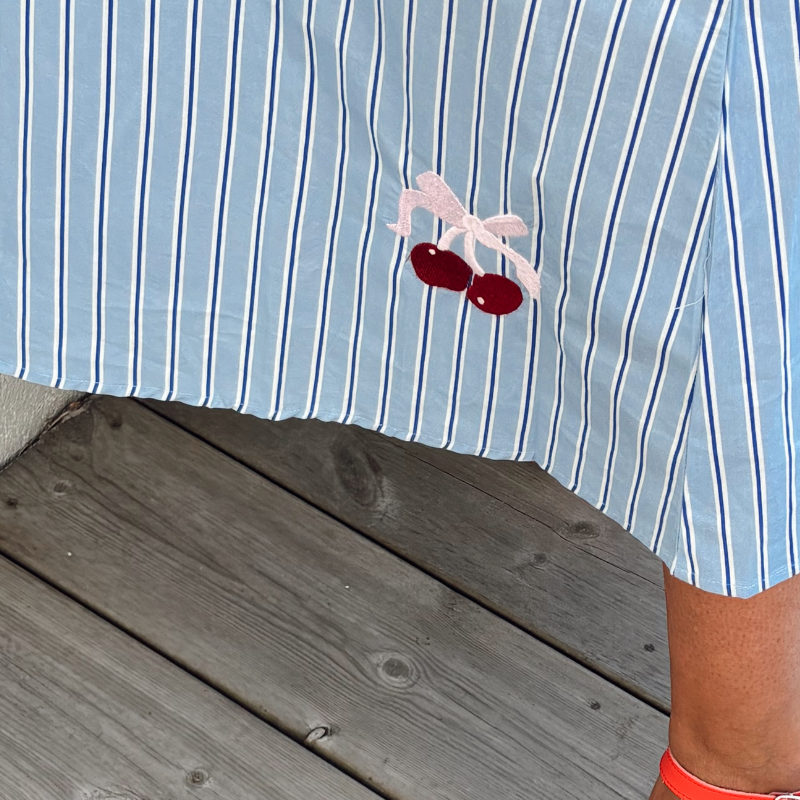 Wauw-Cherry Dress, light blue