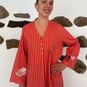 Wauw - Ulrikke Tunic Dress, light pink red