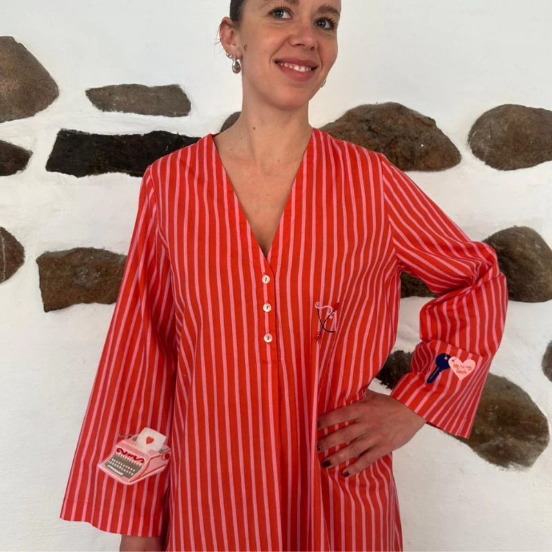Wauw - Ulrikke Tunic Dress, light pink red