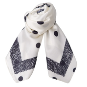 BlackColour-Jaylin Mini Scarf, white