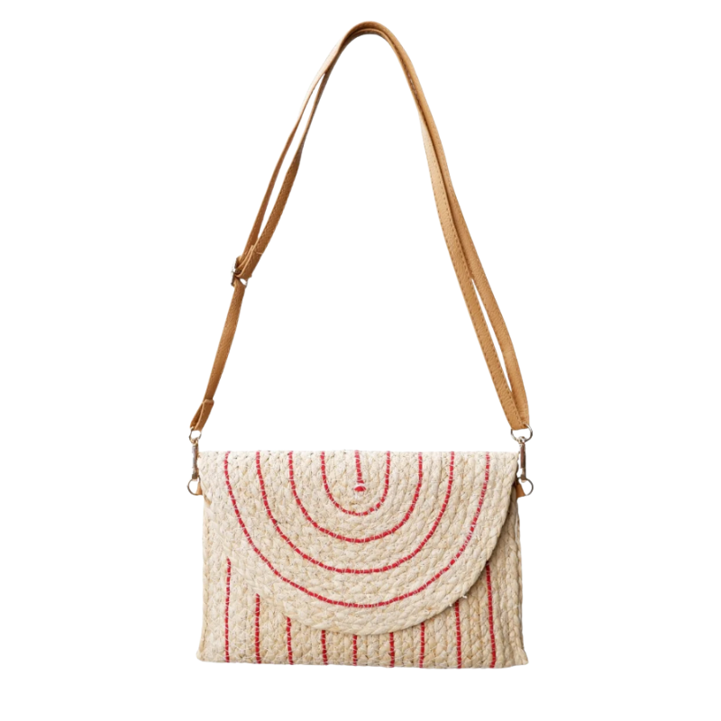 BlackColour-Amalfi Clutch Bag, red