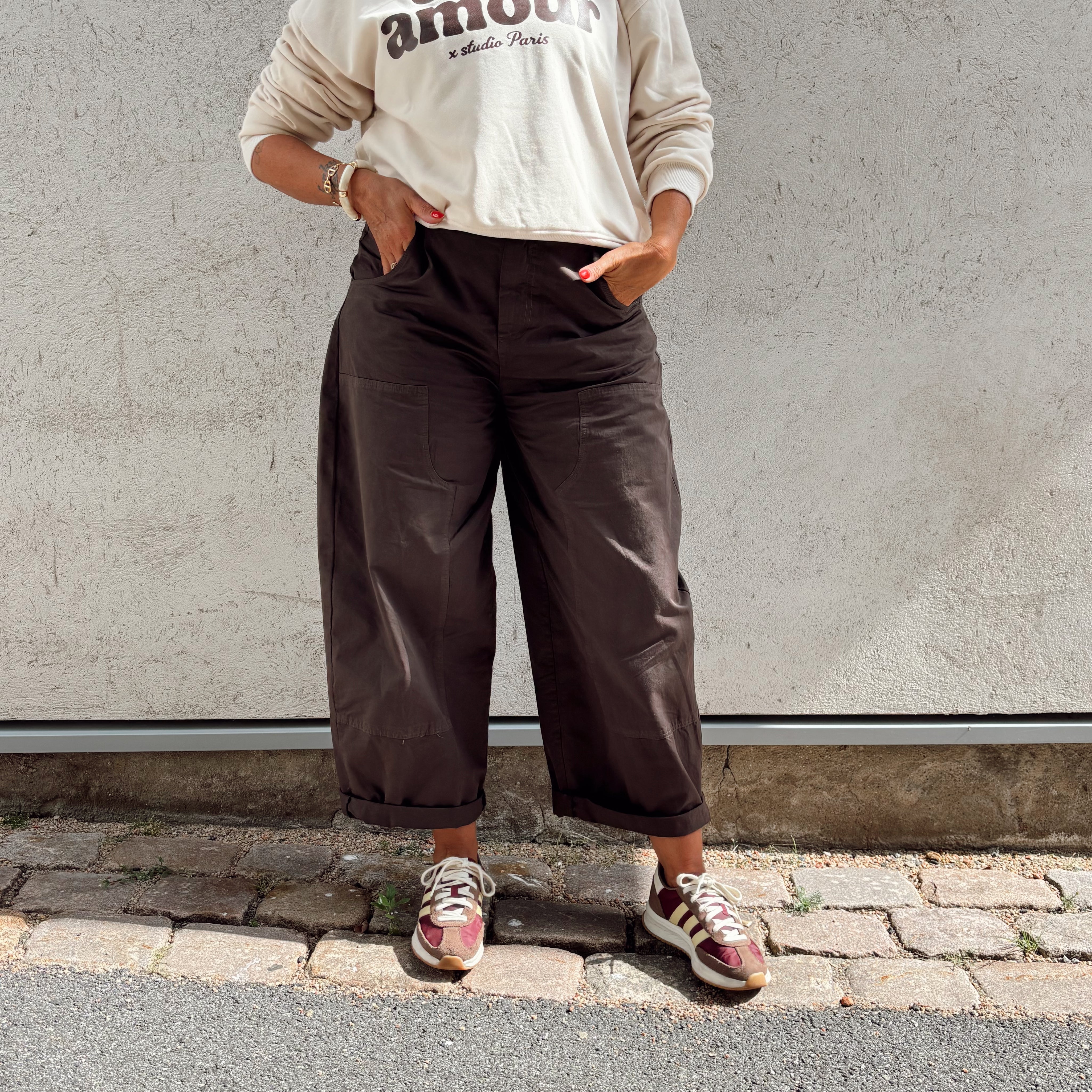 Not Allowed Lotte Pants – Bomullsbyxor Dam Brun