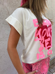 Not Sisters - Being Yourself T-Shirt White/Coral