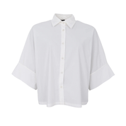 Black Colour - Davina Loose Shirt White