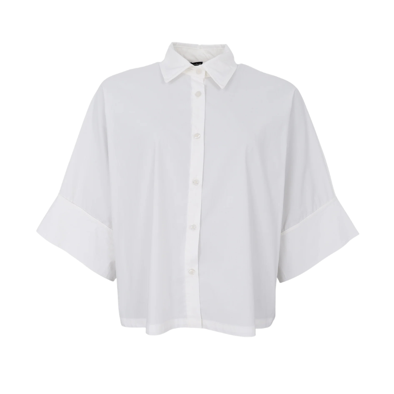 Black Colour - Davina Loose Shirt White